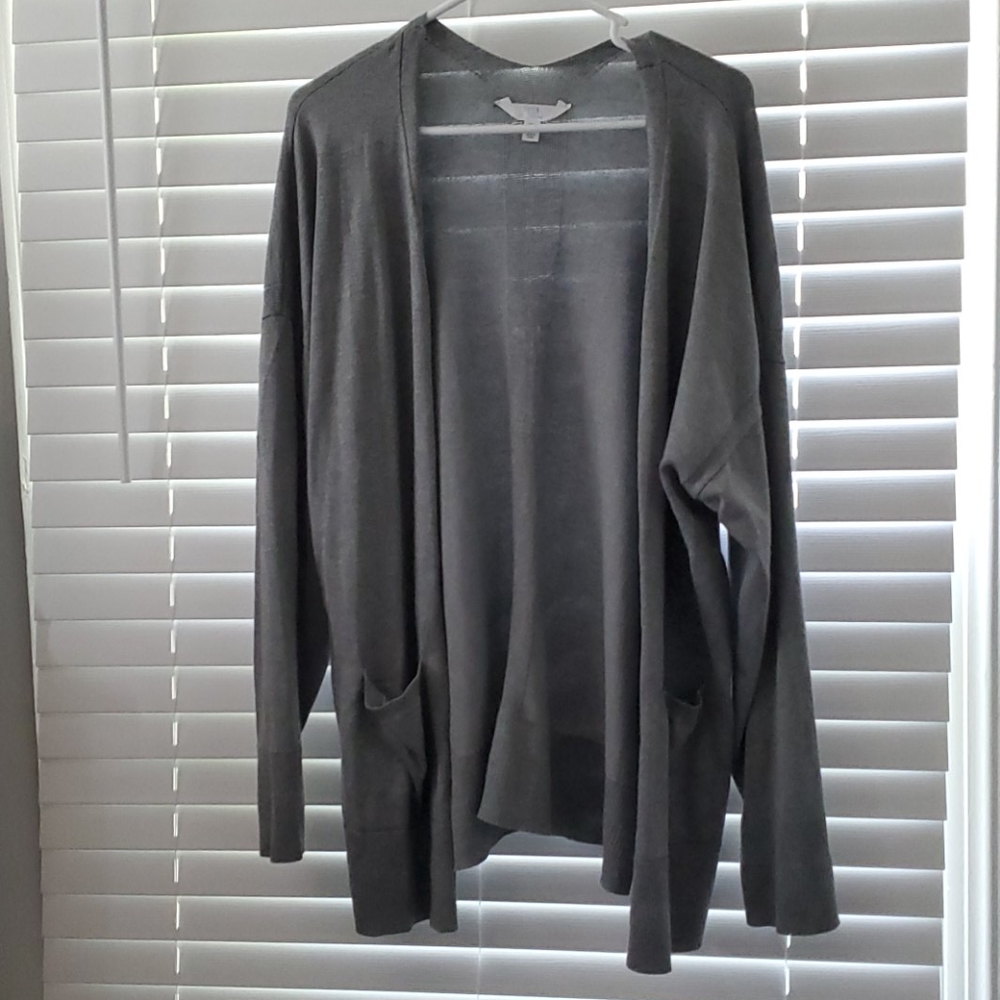 Gray cardigan